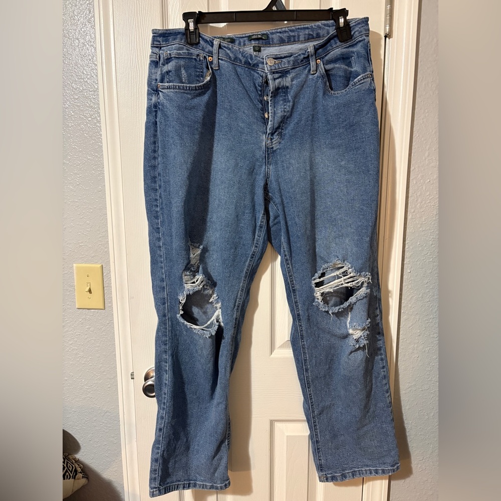 Wild Fable High Rise Ripped Blue Jeans